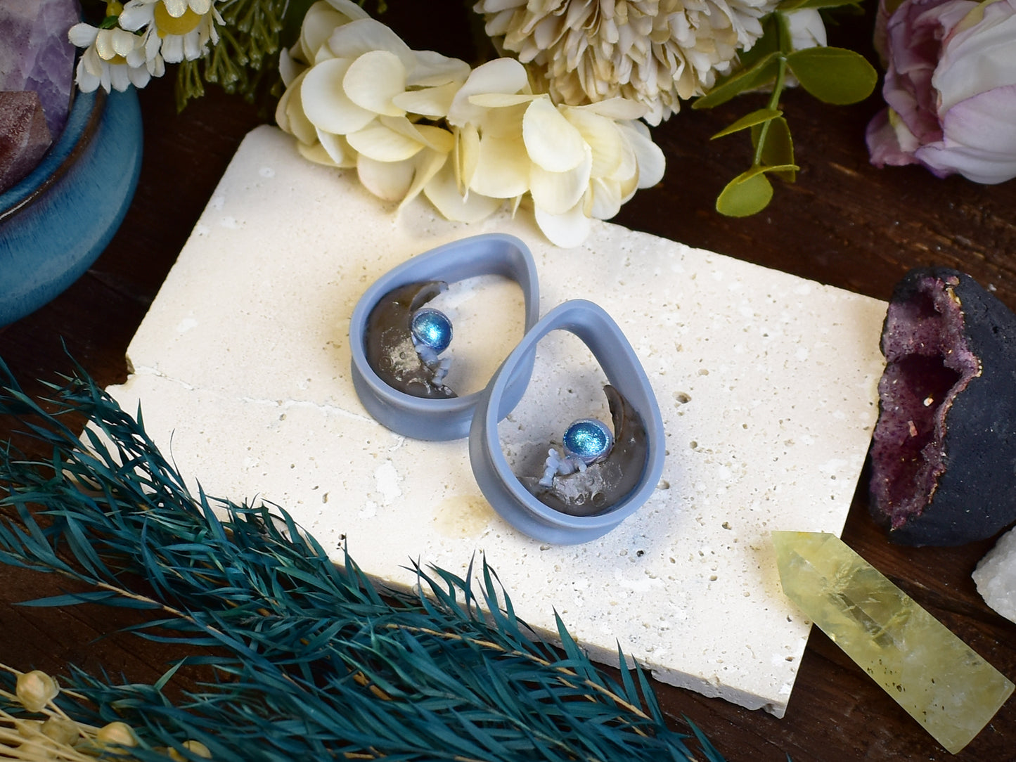 Tunele do uszu 25-100mm | Astronauta na księżycu | Druk 3D Spirit Of Copper