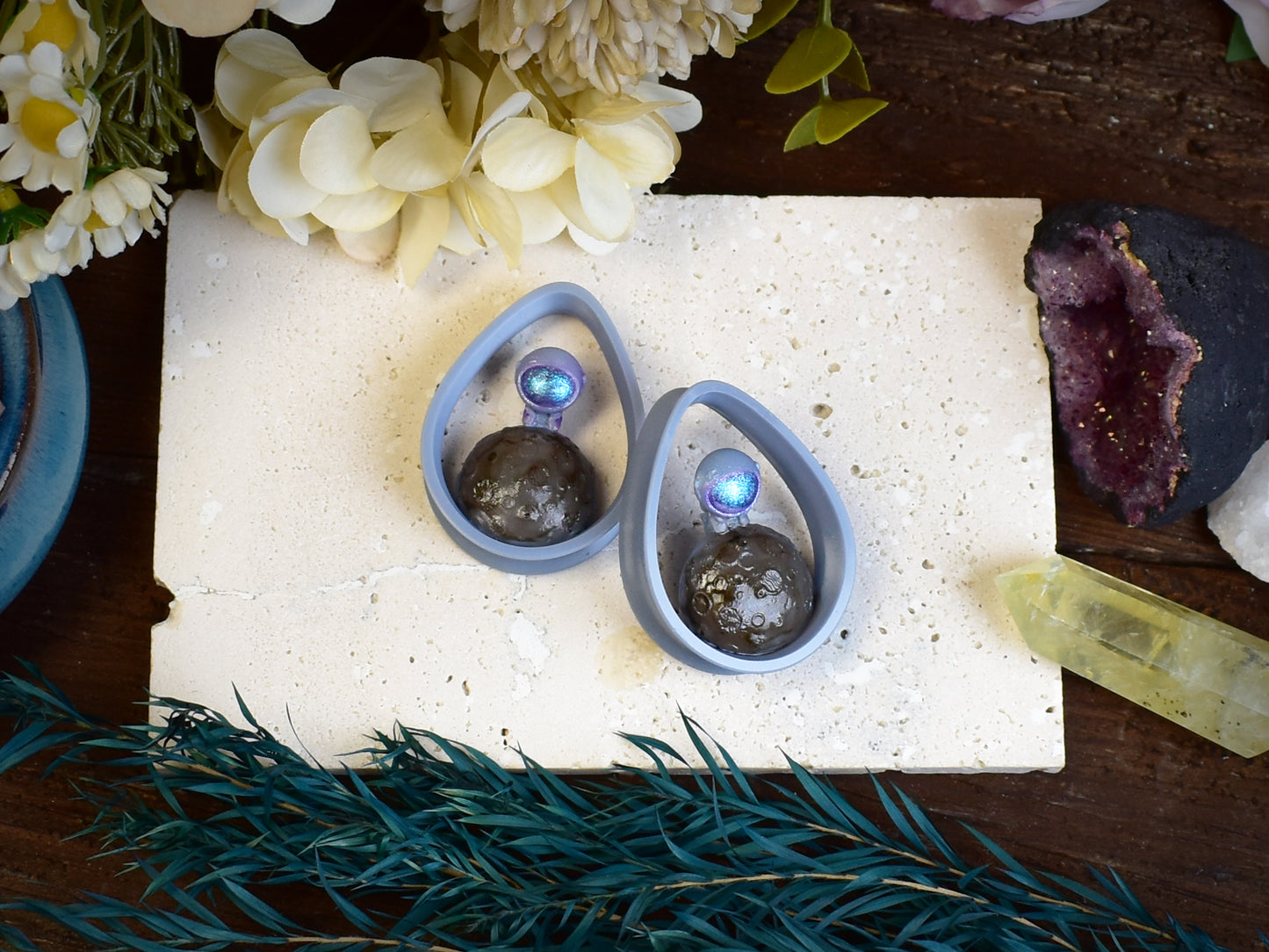 Tunele do uszu 25-100mm | Astronauta na księżycu | Druk 3D Spirit Of Copper