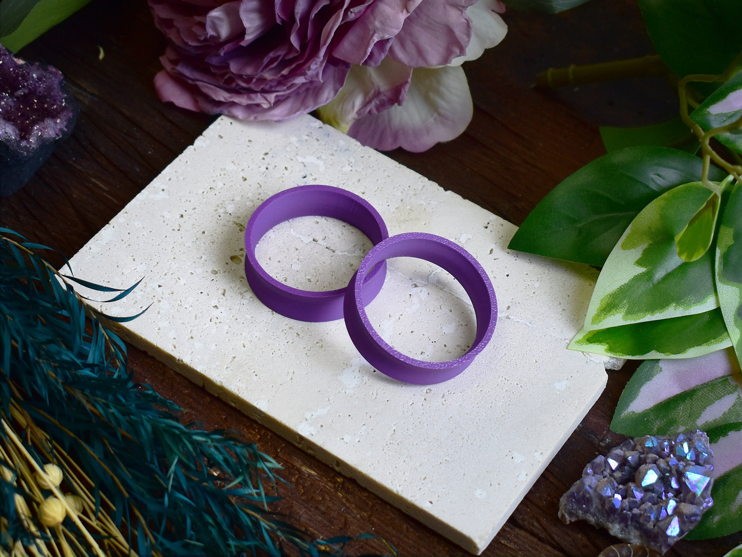Ear tunnels 10-100mm | Purple | 12 Shapes