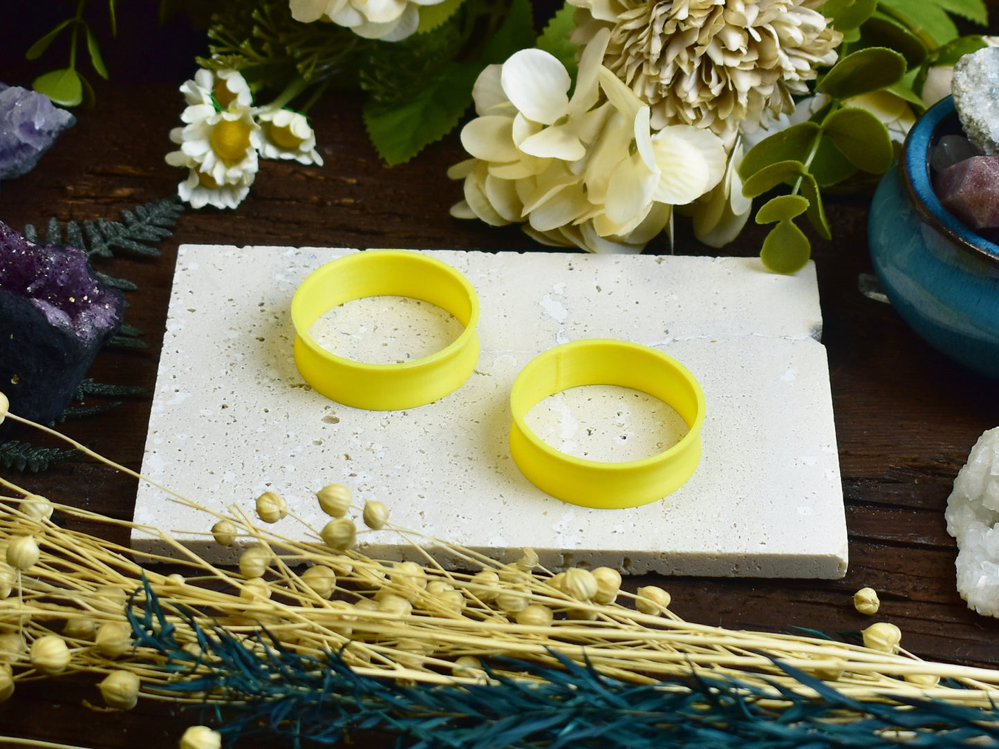 Tunele do uszu 10-100mm | Pastelowe żółte | Druk 3D Spirit Of Copper