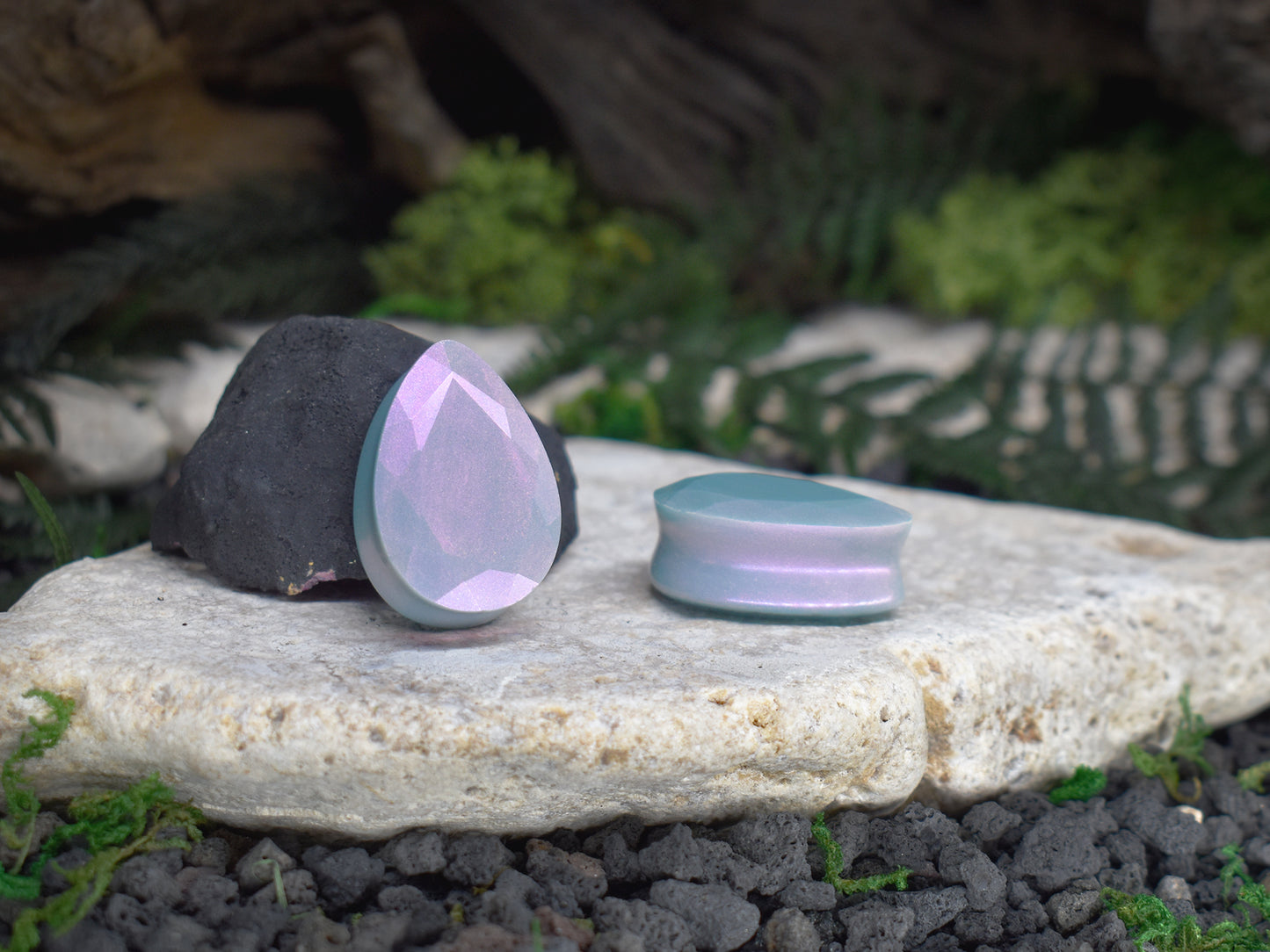 Fasetowane plugi do uszu 10-25mm | łezki | Para Spirit Of Copper