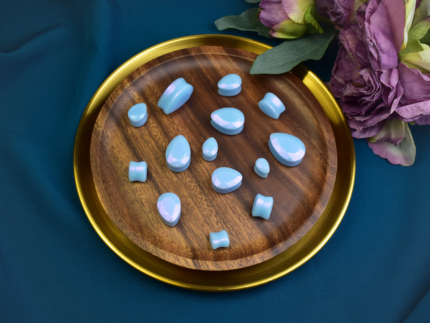 Fasetowane plugi do uszu 10-25mm | łezki | Para Spirit Of Copper