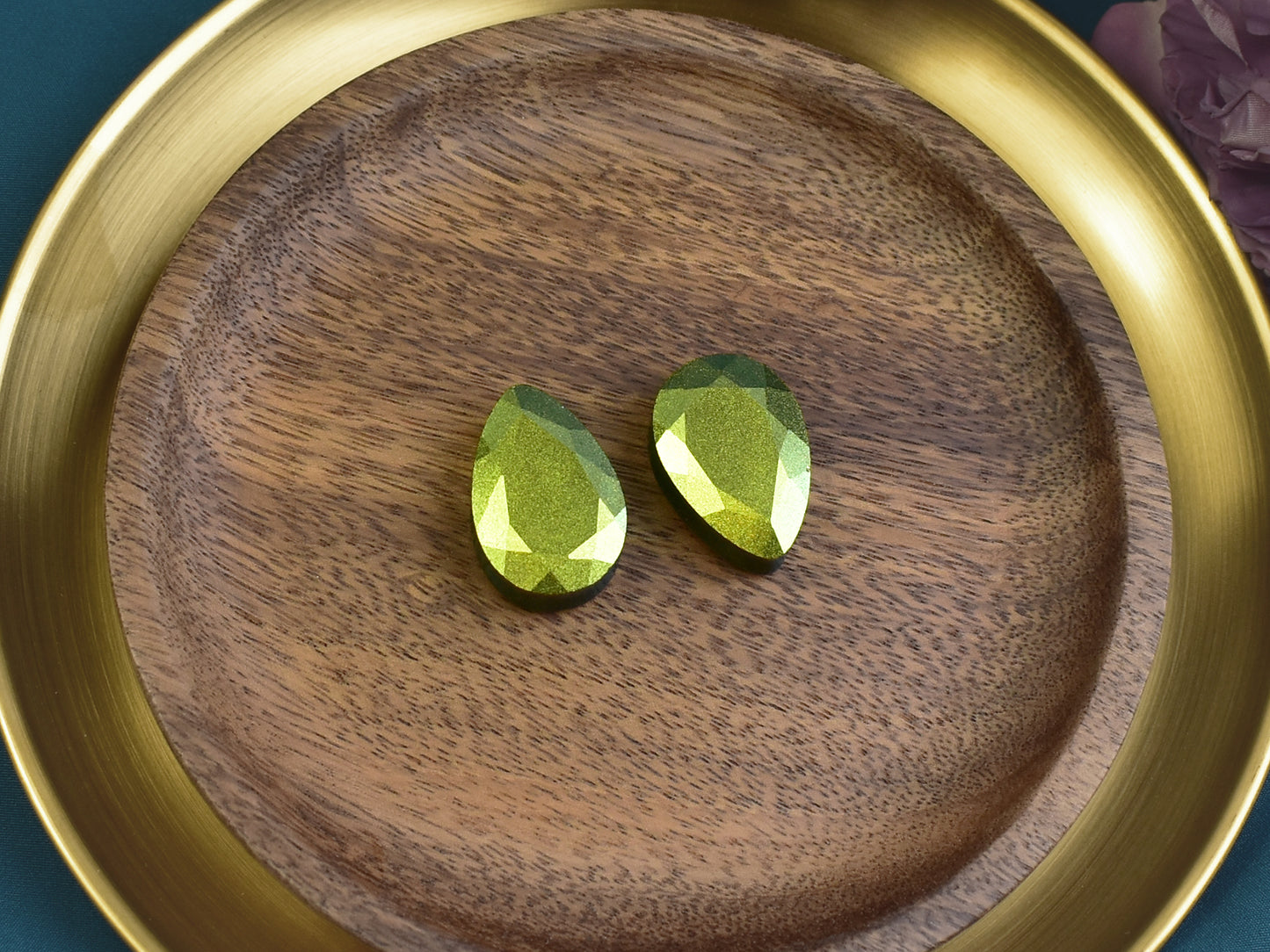 Fasetowane plugi do uszu 25mm | łezki | Para Spirit Of Copper