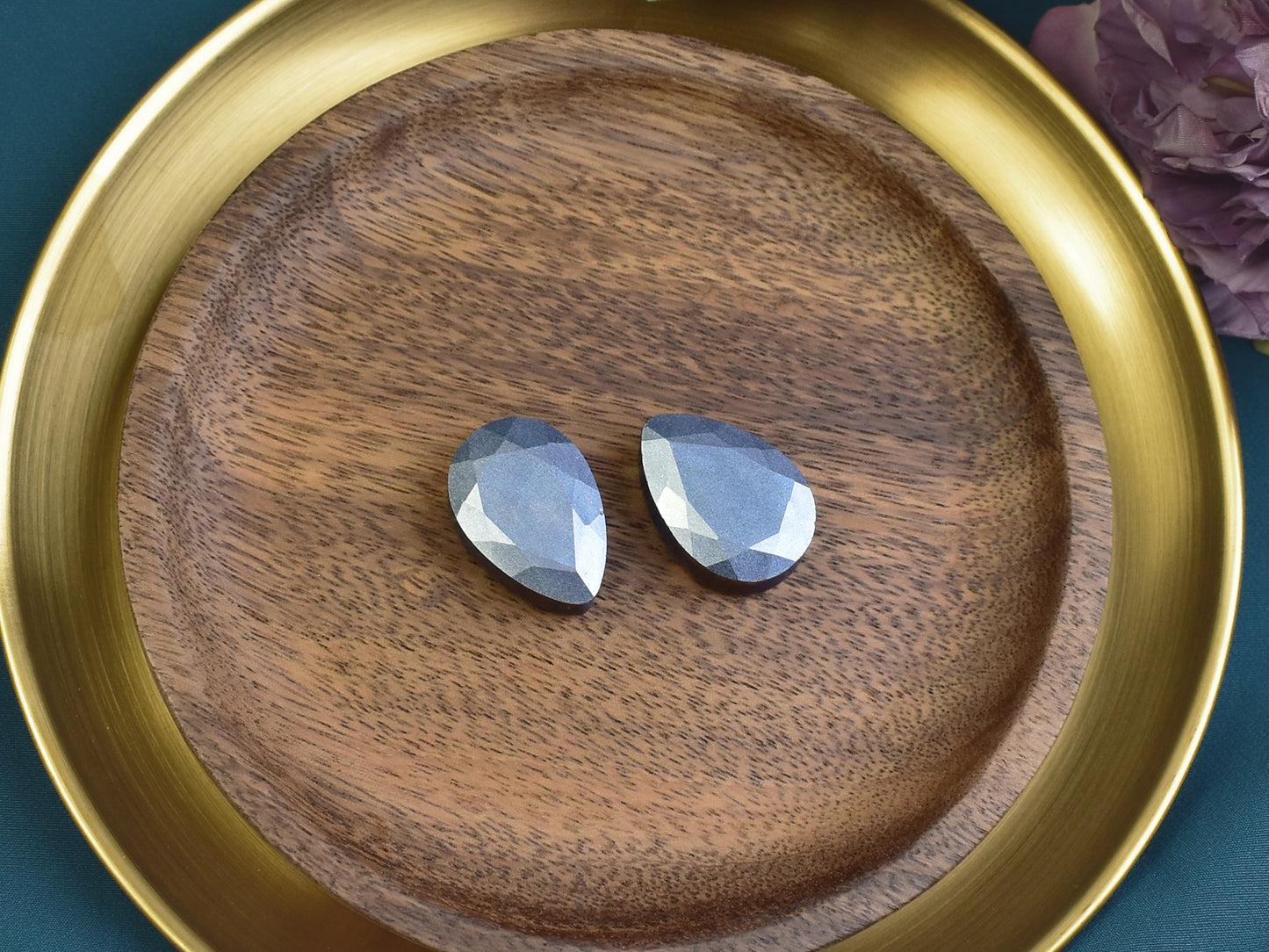 Fasetowane plugi do uszu 25mm | łezki | Para Spirit Of Copper