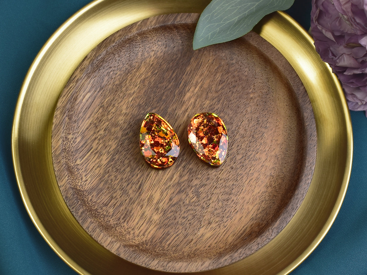 Fasetowane plugi do uszu 25mm | łezki | Para Spirit Of Copper