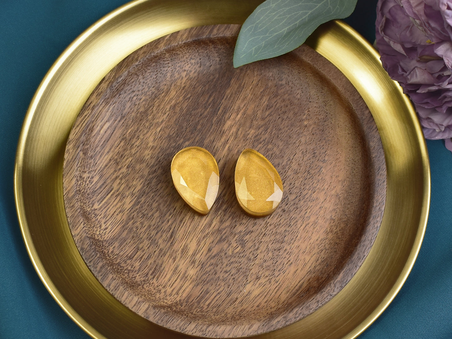 Fasetowane plugi do uszu 25mm | łezki | Para Spirit Of Copper