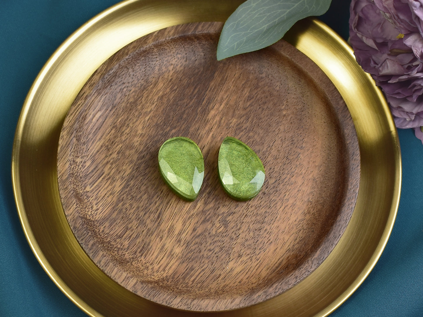 Fasetowane plugi do uszu 25mm | łezki | Para Spirit Of Copper