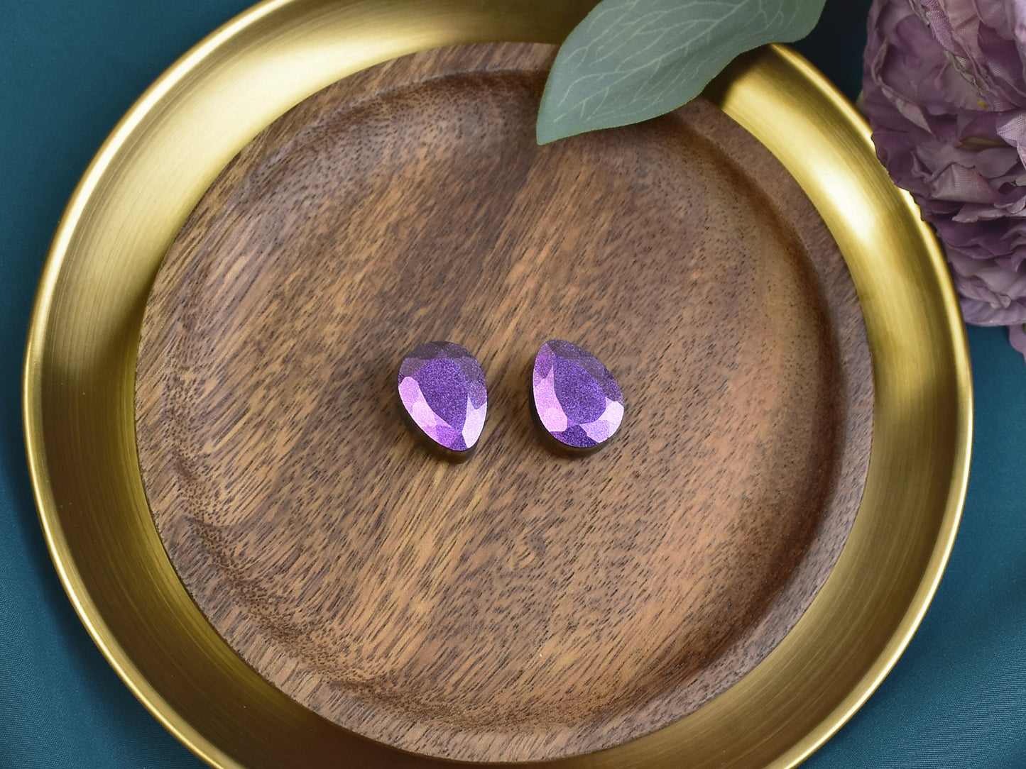 Fasetowane plugi do uszu 19mm | łezki | Para Spirit Of Copper