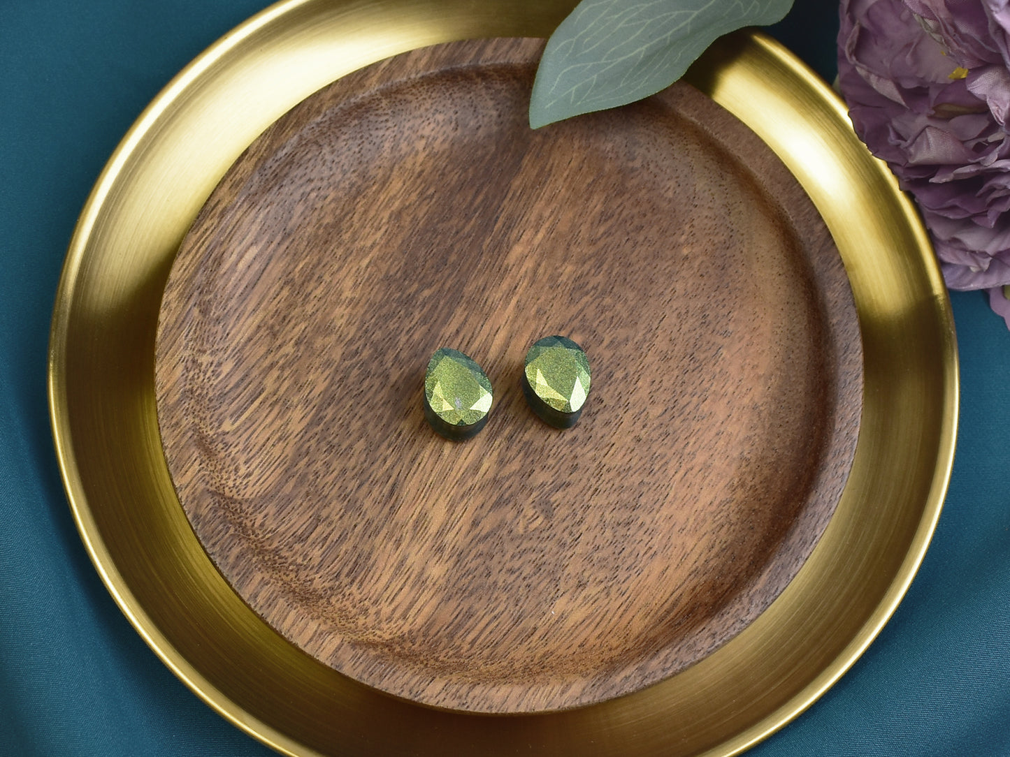 Fasetowane plugi do uszu 14mm | łezki | Para Spirit Of Copper