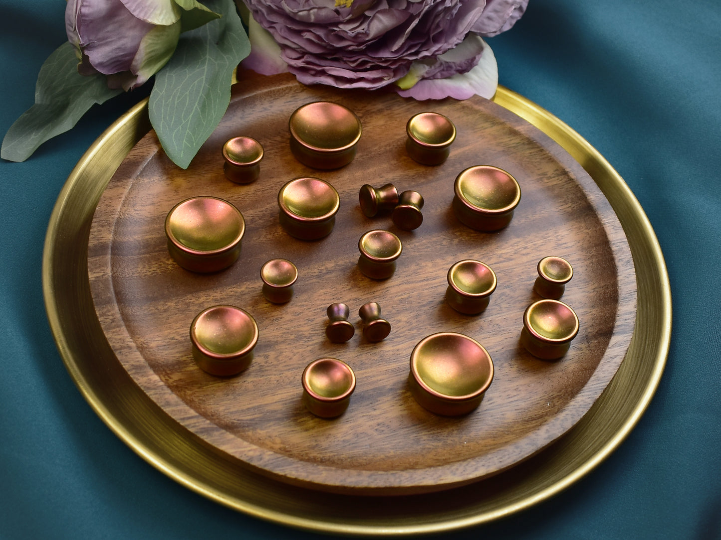 Wklęsłe tunele do uszu 6-25mm | Mayan Flare | Para Spirit Of Copper