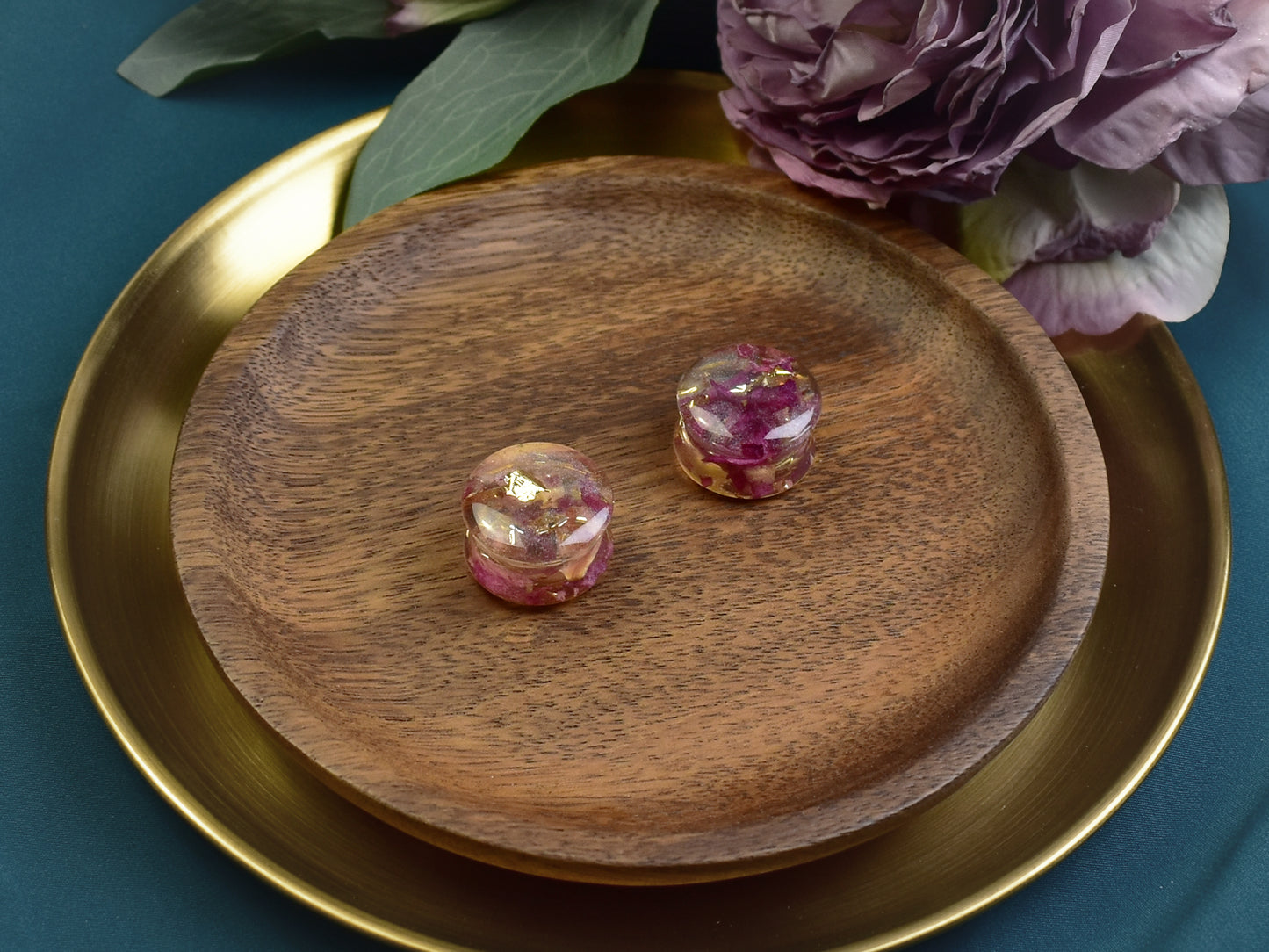 Plugi do uszu 22mm | Malwa & Złoto | Para Spirit Of Copper