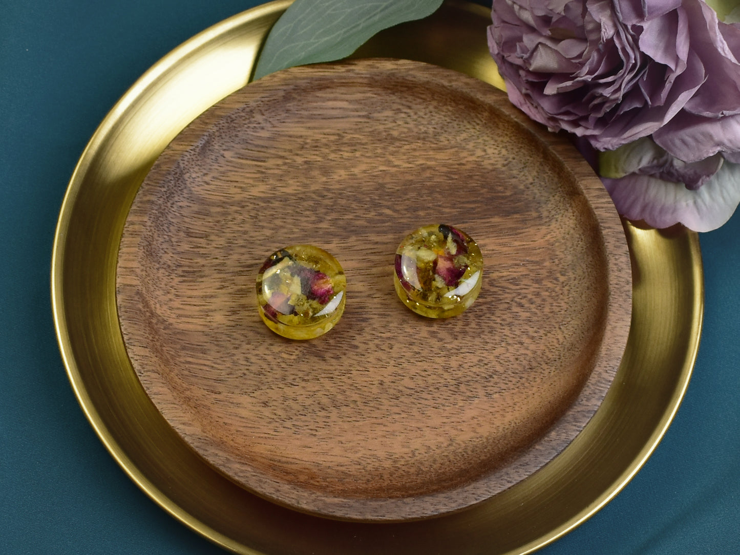 Plugi do uszu 25mm | Cytryn & róża | Para Spirit Of Copper