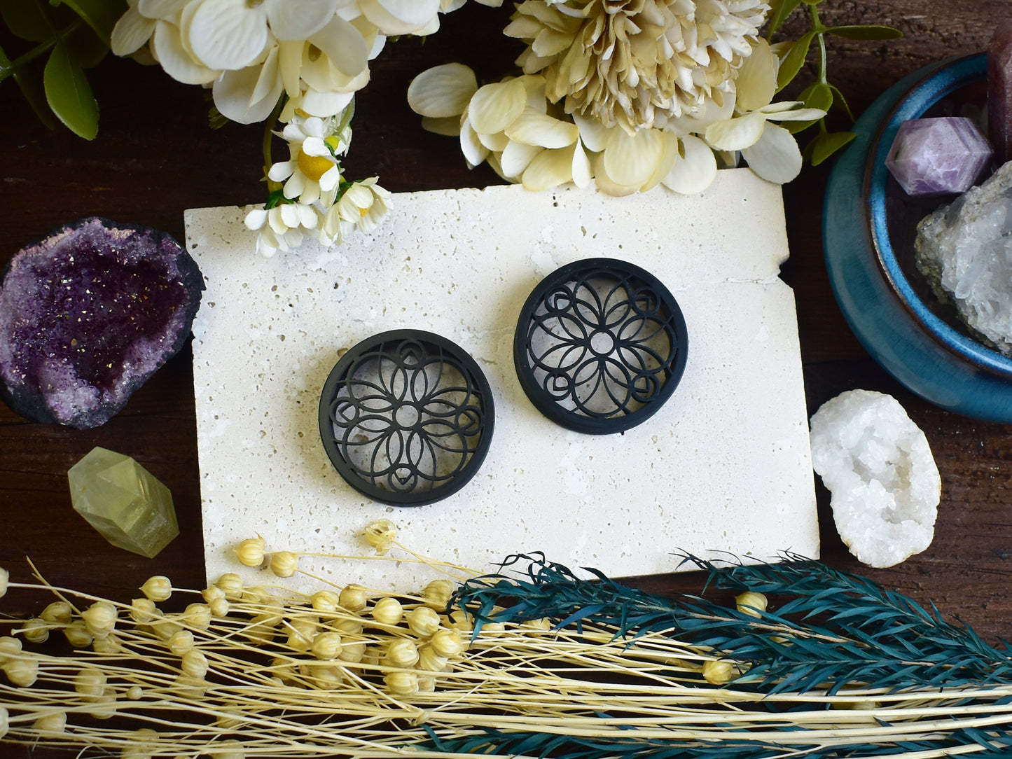 Tunele do uszu z rozetą 20-100mm | Druk 3D Spirit Of Copper