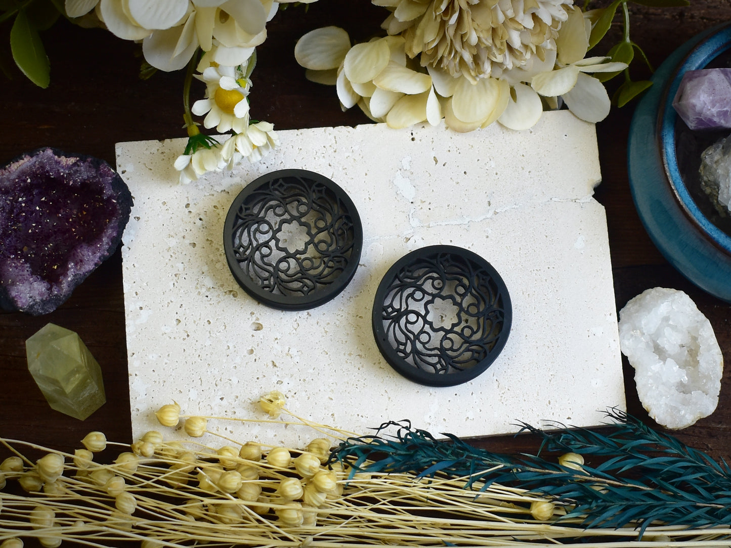 Tunele do uszu z rozetą 20-100mm | Druk 3D Spirit Of Copper