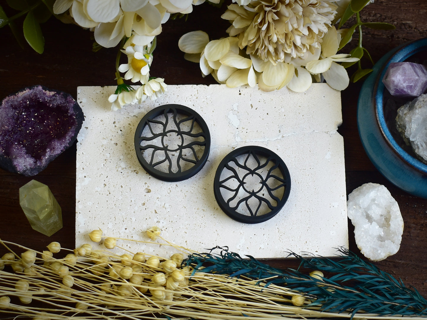 Tunele do uszu z rozetą 20-100mm | Druk 3D Spirit Of Copper