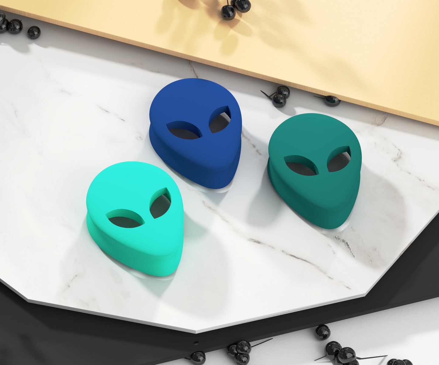 Ohrtunnel mit Alienkopf | 14 Farben