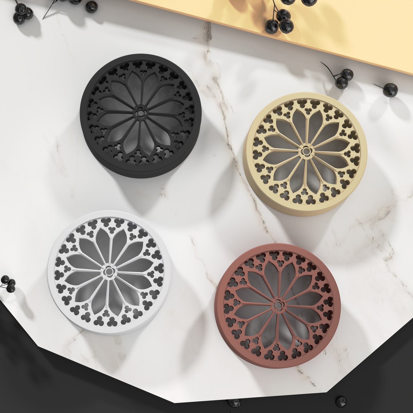 Ear Tunnels with Rosette | 14 Colors