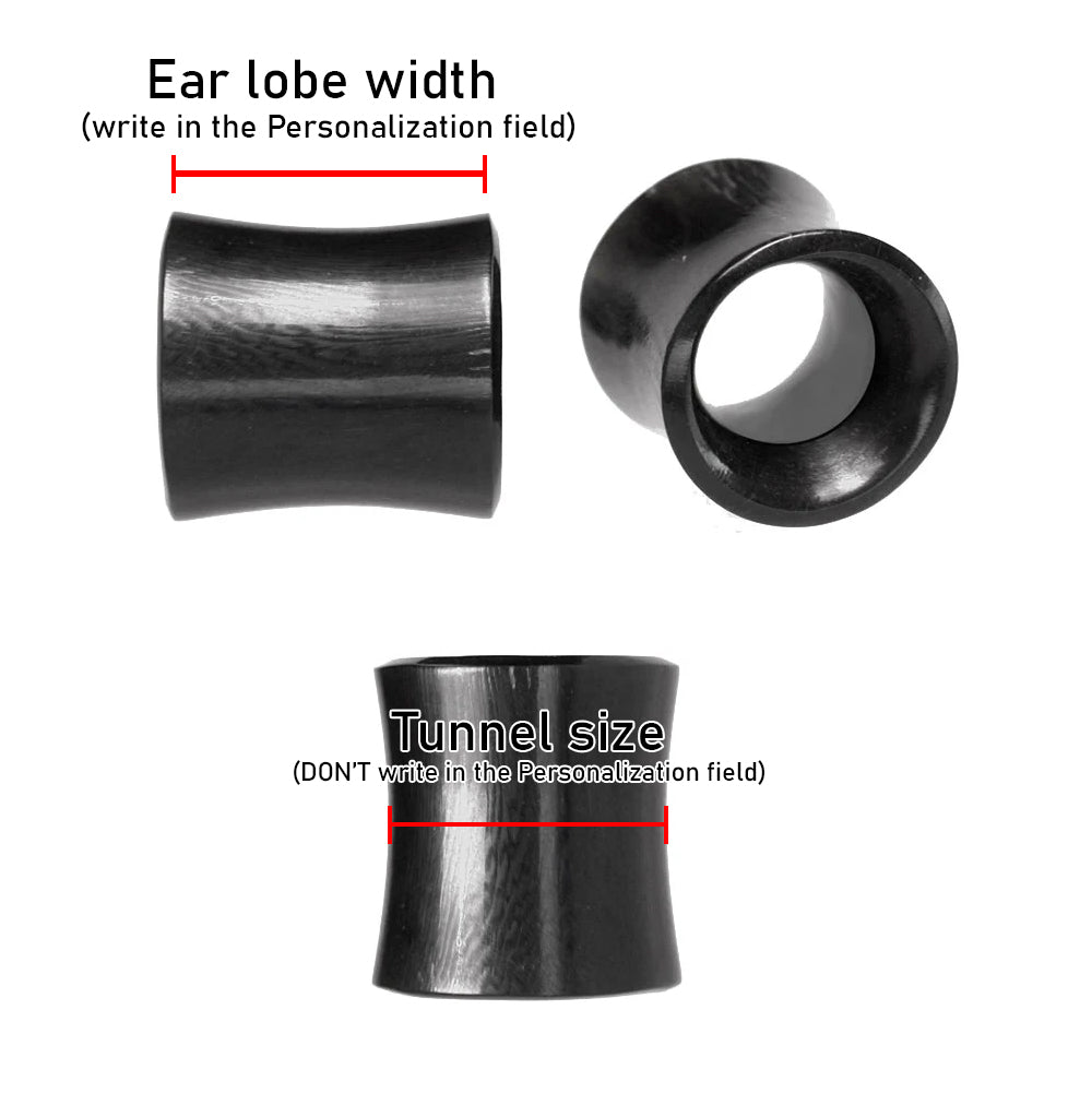 Ohr-Tunnel 10-100mm | Rosa-Silbern | 3D-Druck