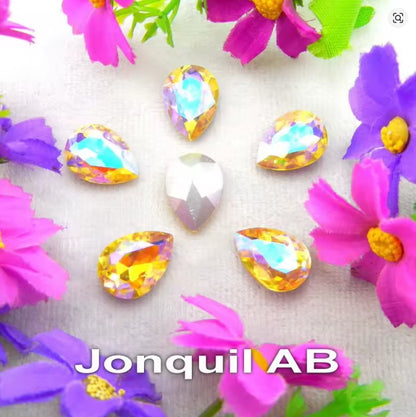 Teardrop Ear Plugs with Glass Crystal - Jonquil AB