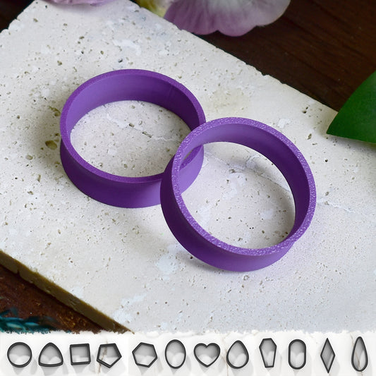 Ear tunnels 10-100mm | Purple | 12 Shapes