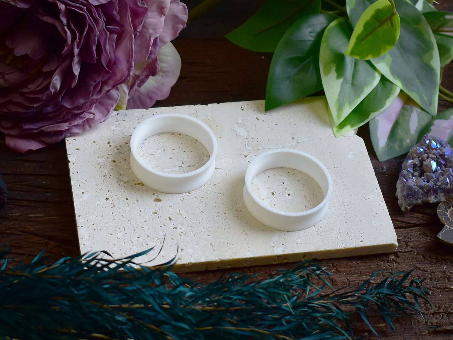 Túneles para orejas 10-100mm | Blanco