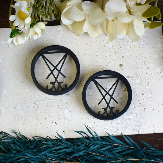 Ear Tunnels with Sigil of Lucifer | 14 Colors