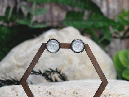 Stalowe kolczyki wkrętki z brokatowymi oczkami Spirit Of Copper