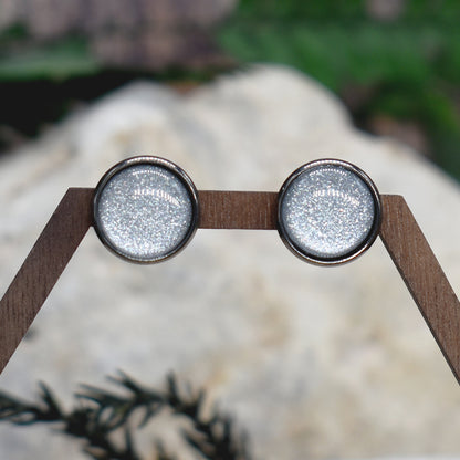 Stalowe kolczyki wkrętki z brokatowymi oczkami Spirit Of Copper