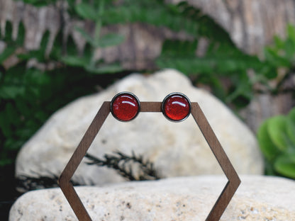 Stalowe kolczyki wkrętki z brokatowymi oczkami Spirit Of Copper