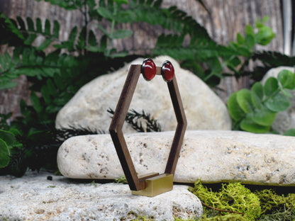 Stalowe kolczyki wkrętki z brokatowymi oczkami Spirit Of Copper