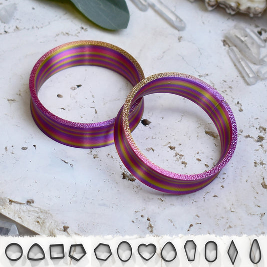 Ear tunnels 10-100mm | Twisted Pink | 12 Shapes