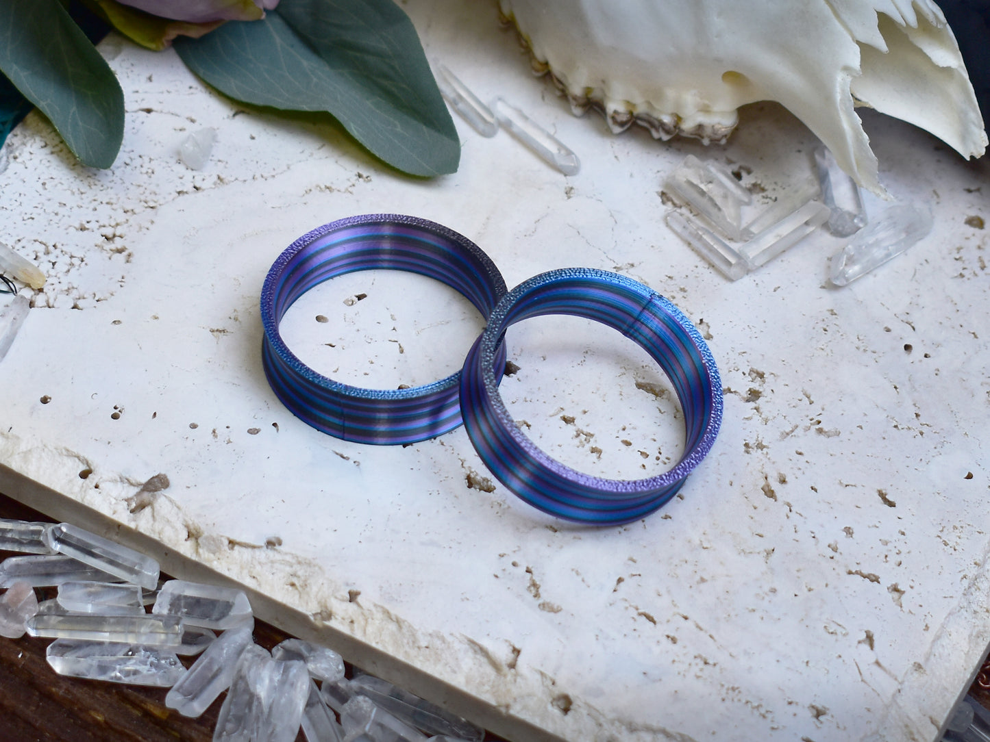Ear tunnels 10-100mm | Twisted Blue | 12 Shapes