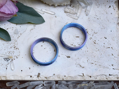 Ear tunnels 10-100mm | Twisted Blue | 12 Shapes