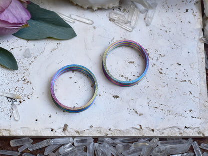 Ear tunnels 10-100mm | Twisted Rainbow | 12 Shapes