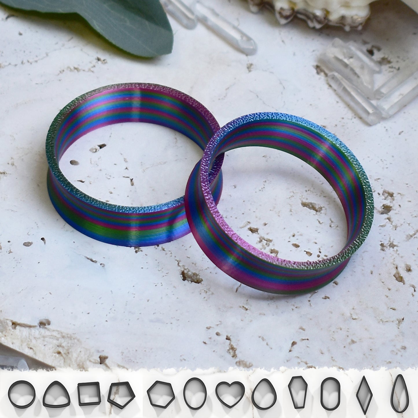Ear tunnels 10-100mm | Twisted Gasoline | 12 Shapes
