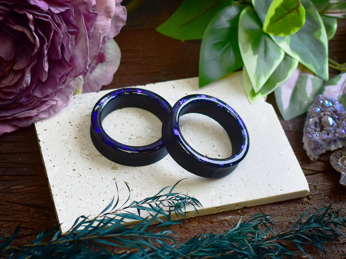 Tunele do uszu Donut 20–100mm z Holograficznym Brokatem