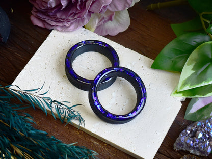 Tunele do uszu Donut 20–100mm z Holograficznym Brokatem