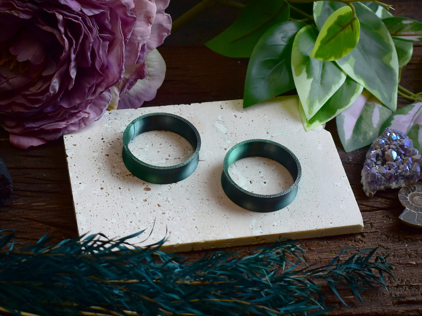 Tunele do uszu 10-100mm | Czarno-zielone