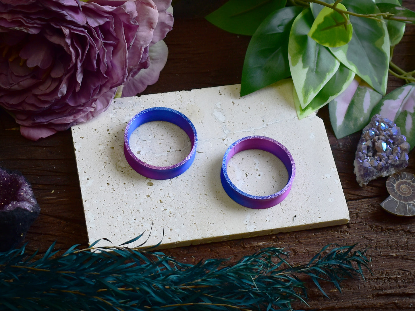 Tunele do uszu 10-100mm | Niebiesko-różowe