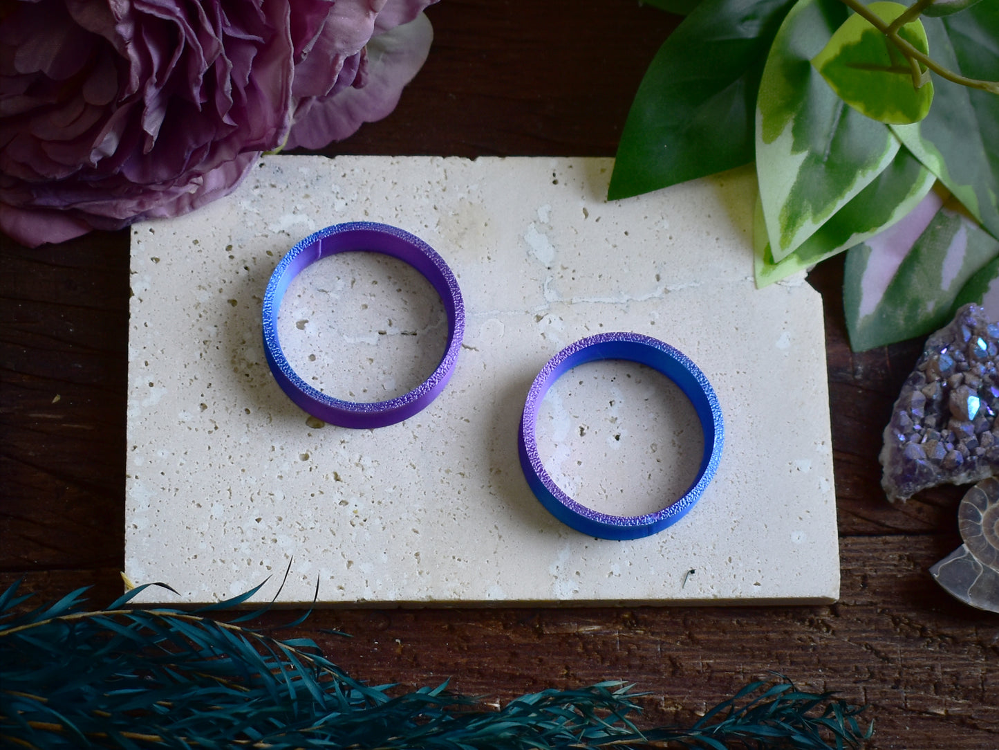 Tunele do uszu 10-100mm | Niebiesko-fioletowe