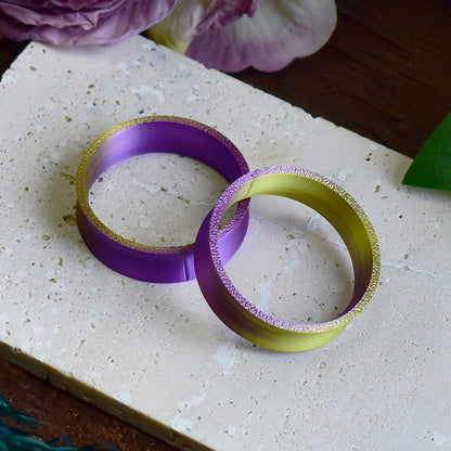 Tunele do uszu 10-100mm | Fioletowo-złote