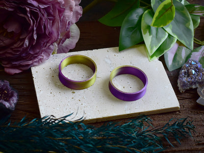 Tunele do uszu 10-100mm | Fioletowo-złote