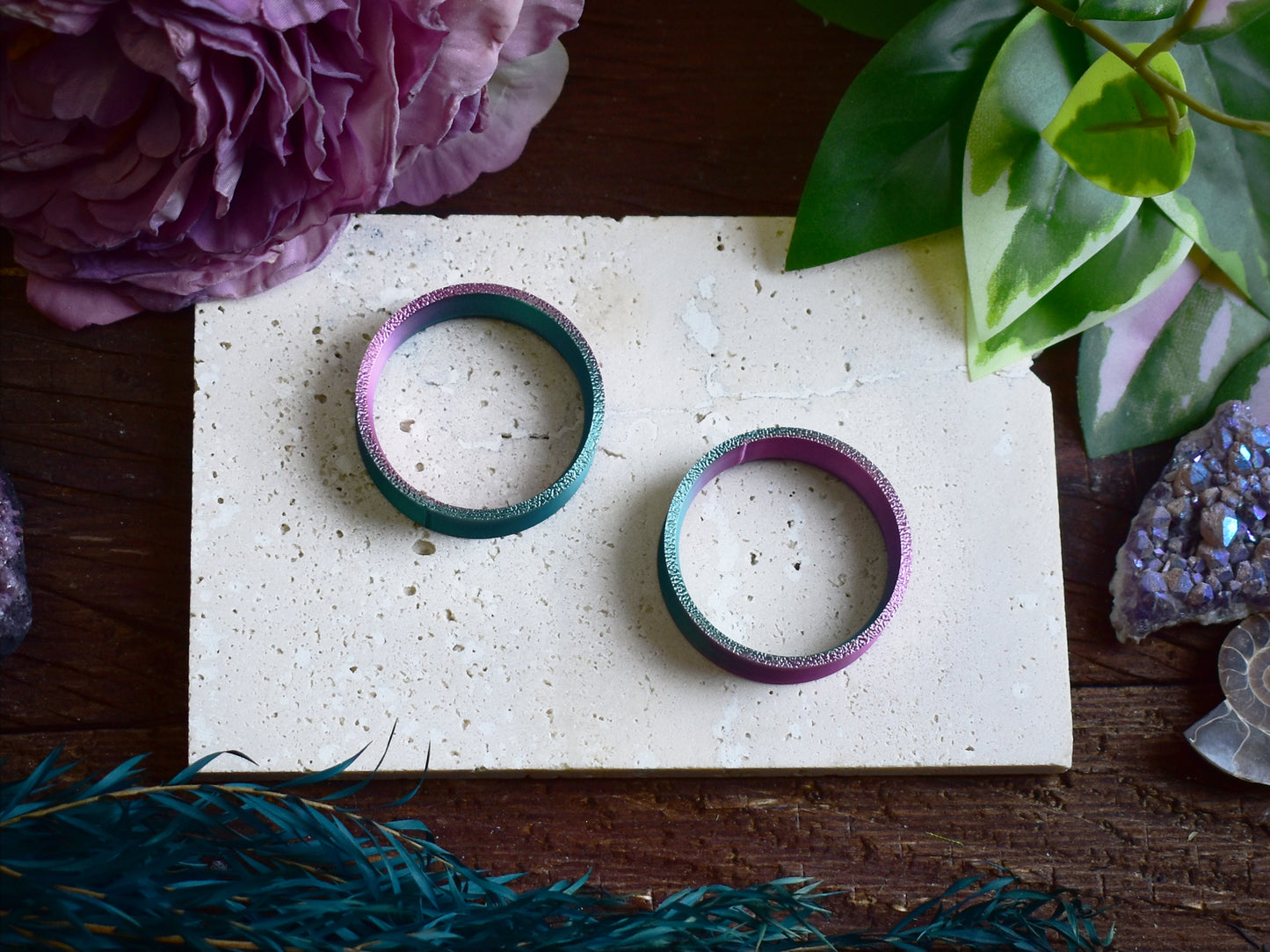 Tunele do uszu 10-100mm | Zielono-różowe