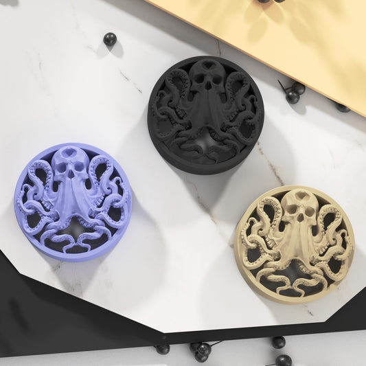Ear Tunnels with Skull Octopus | 14 Colors