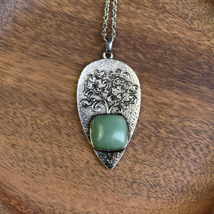 Steel Tree of Life Pendant with Aventurine Spirit Of Copper