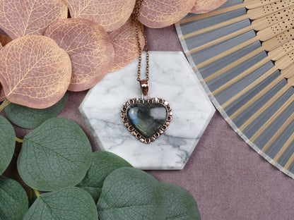 Copper Pendant with Labradorite