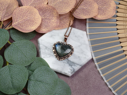 Copper Pendant with Labradorite