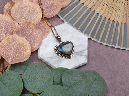 Copper Pendant with Labradorite