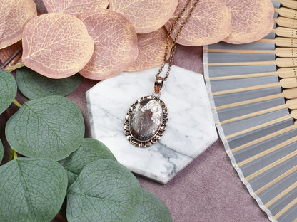 Copper Pendant with Crazy Lace Agate