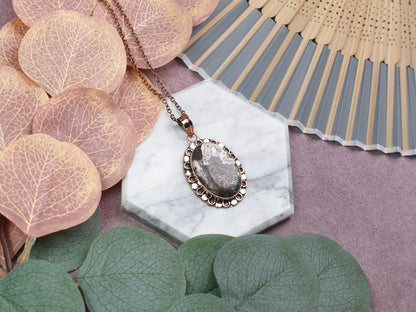 Copper Pendant with Crazy Lace Agate